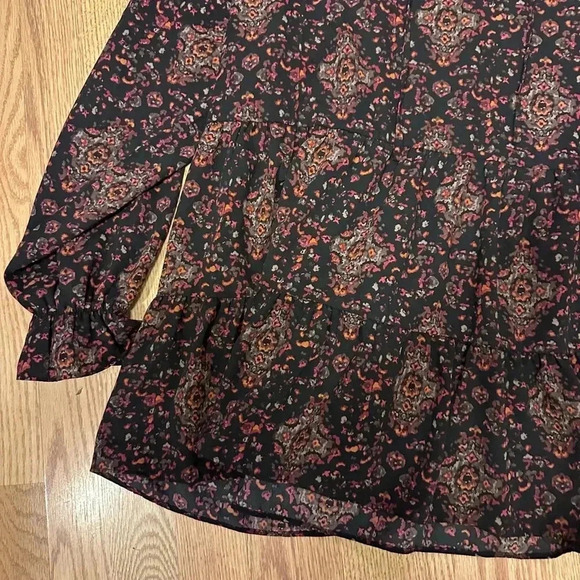 Women’s‎ 3XL Patterned Peplum Sleeve Blouse - Picture 3 of 8
